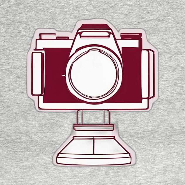 Vintage Camera Silhouette T-Shirt Design No. 869 by cornelliusy